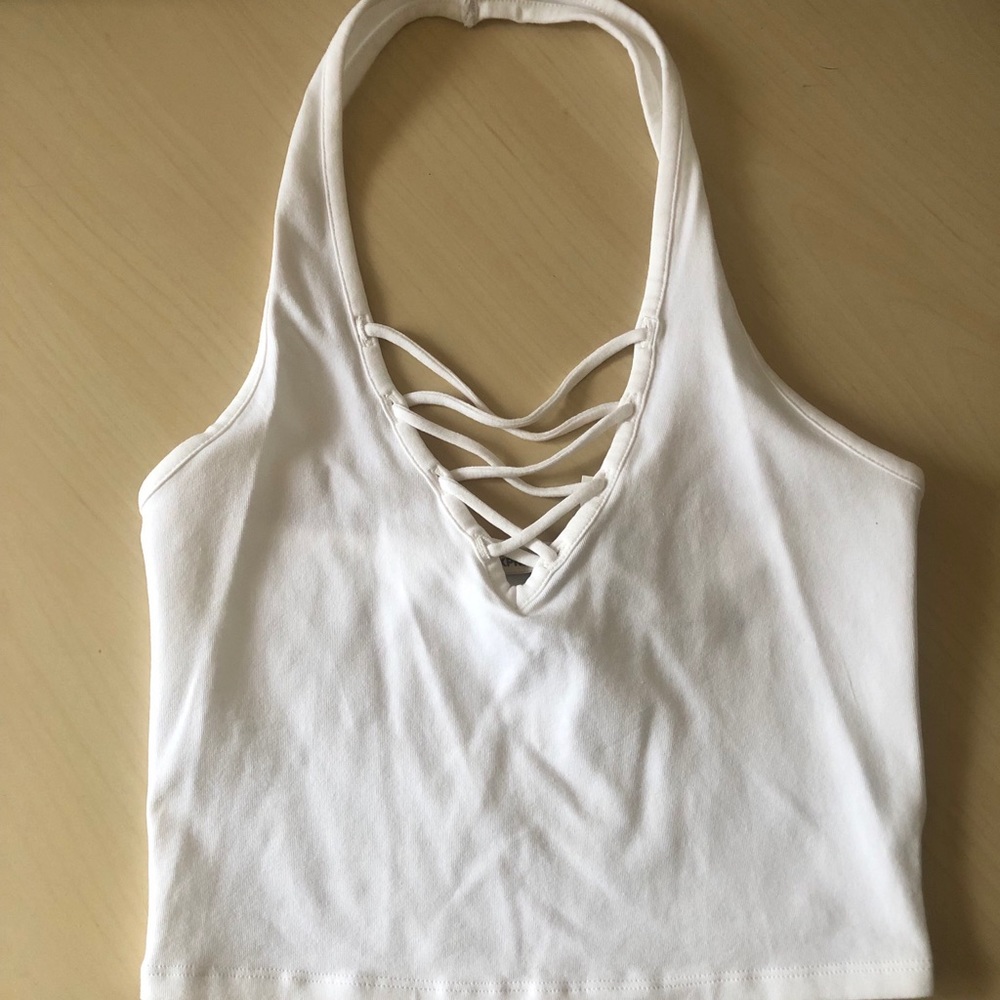 New White Express Crop Top *MOVING SALE*